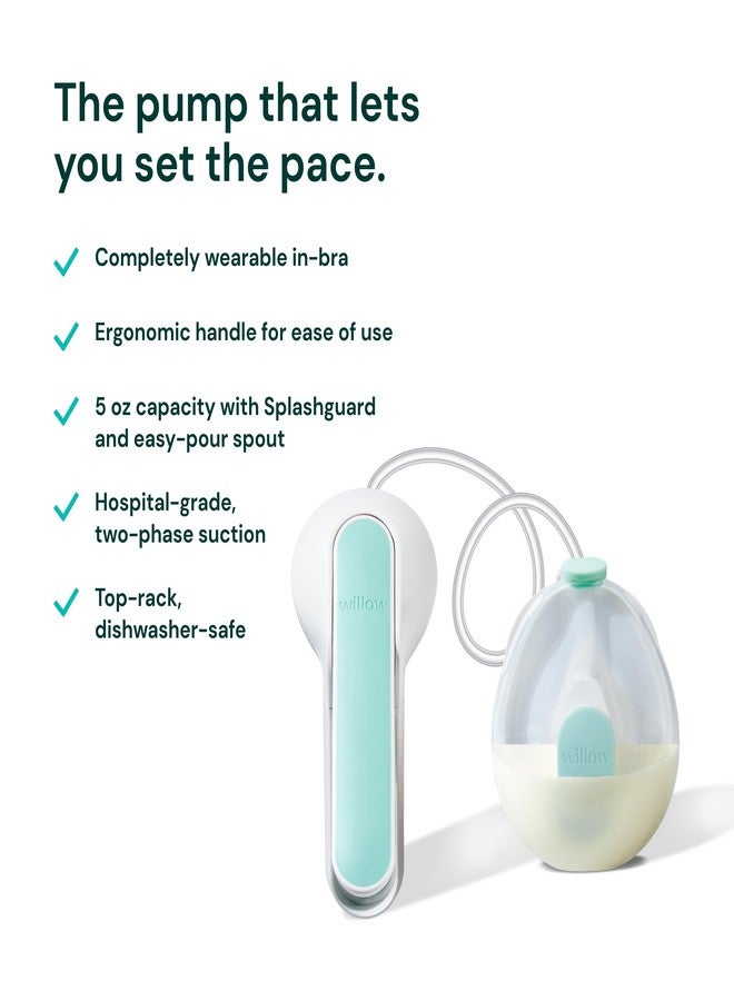 ويلو مضخة ثدي يدوية قابلة للارتداء من ويلو ويف - تناسب حمالة الصدر تمامًا - مقبض مريح - حافة سيليكون ناعمة 24 مم - مضخة رضاعة طبيعية قابلة للارتداء - شفط بمستوى المستشفيات - مستلزمات ما بعد الولادة - سعة 140 مل - Image 2